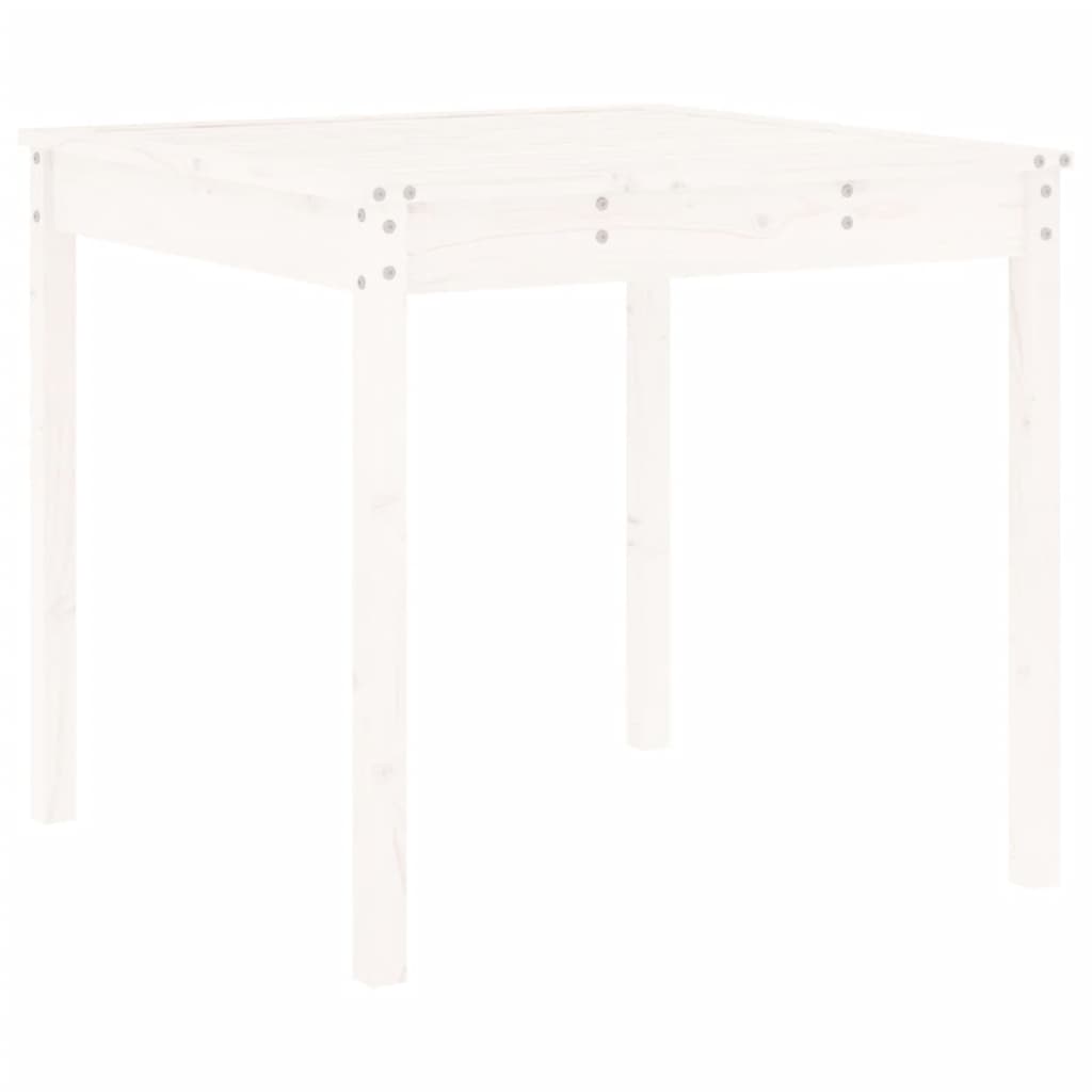 5-tlg. Garten-Essgruppe Weiß Massivholz Kiefer