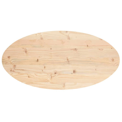 Tischplatte 100x50x2,5 cm Massivholz Kiefer Oval