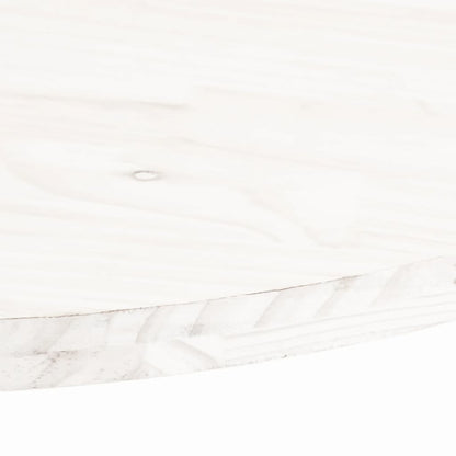 Tischplatte Weiß 110x55x2,5 cm Massivholz Kiefer Oval