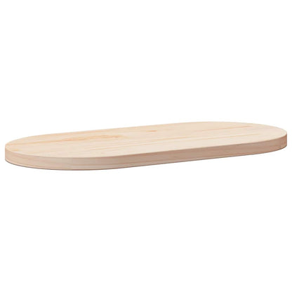 Tischplatte 70x35x2,5 cm Massivholz Kiefer Oval