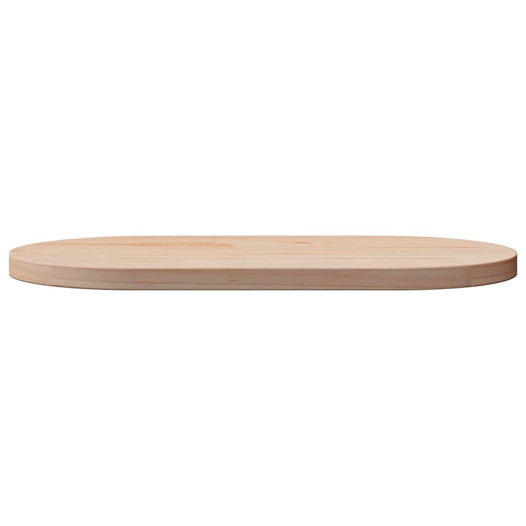 Tischplatte 70x35x2,5 cm Massivholz Kiefer Oval