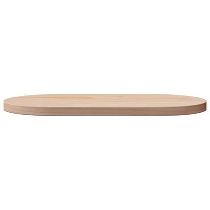 Tischplatte 70x35x2,5 cm Massivholz Kiefer Oval