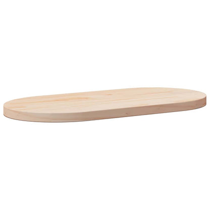 Tischplatte 80x40x2,5 cm Massivholz Kiefer Oval