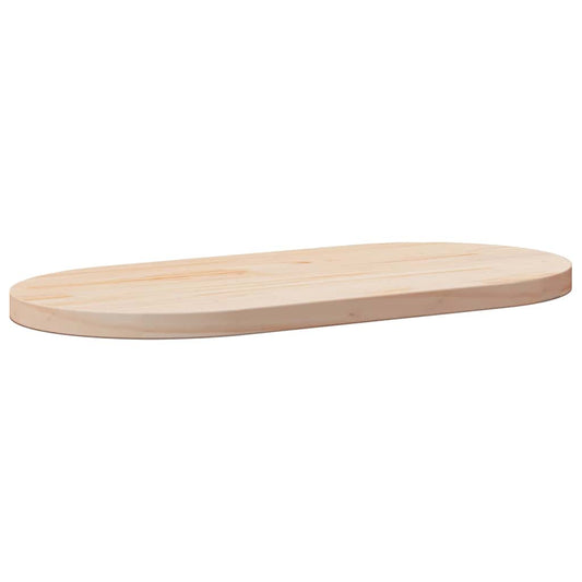 Tischplatte 80x40x2,5 cm Massivholz Kiefer Oval