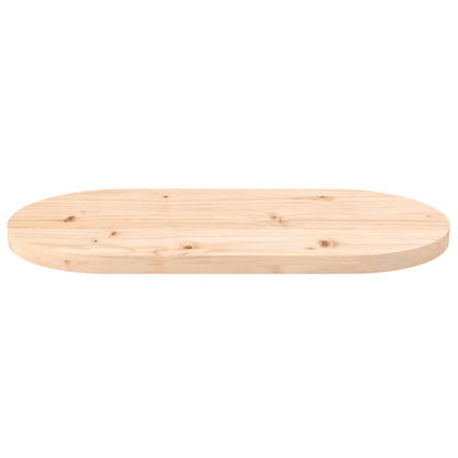 Tischplatte 80x40x2,5 cm Massivholz Kiefer Oval