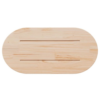Tischplatte 80x40x2,5 cm Massivholz Kiefer Oval