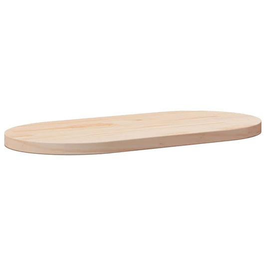 Tischplatte 90x45x2,5 cm Massivholz Kiefer Oval