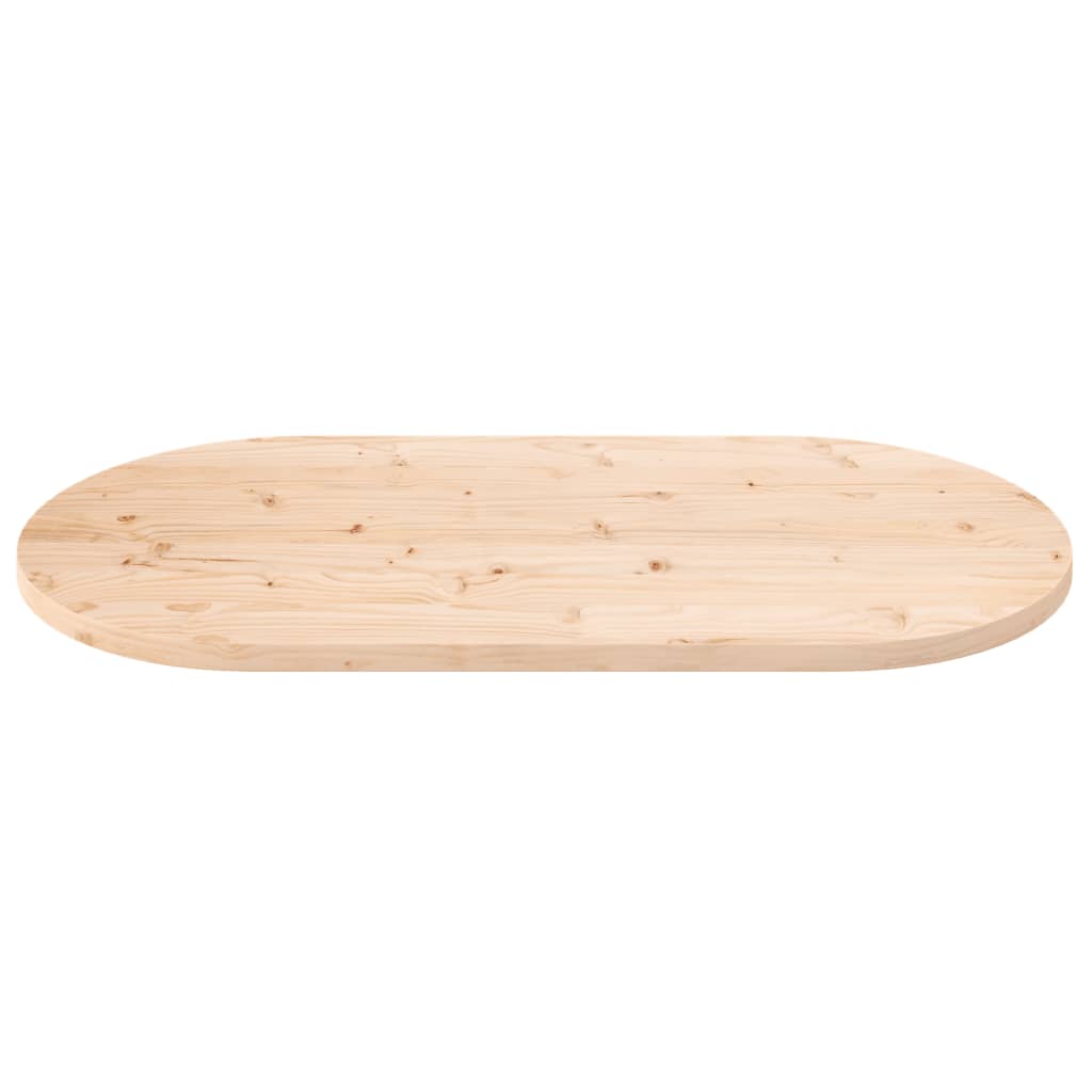 Tischplatte 90x45x2,5 cm Massivholz Kiefer Oval