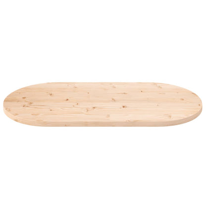 Tischplatte 90x45x2,5 cm Massivholz Kiefer Oval