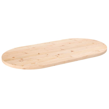 Tischplatte 110x55x2,5 cm Massivholz Kiefer Oval