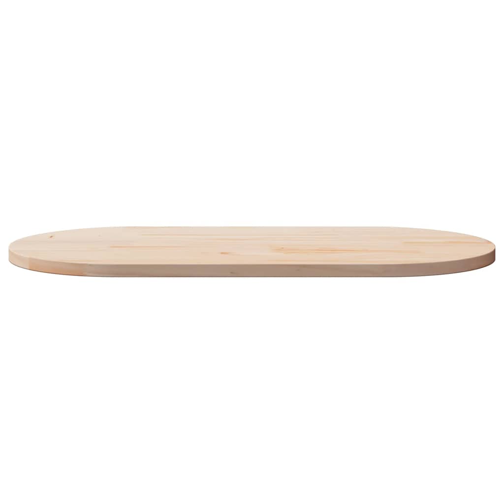 Tischplatte 110x55x2,5 cm Massivholz Kiefer Oval