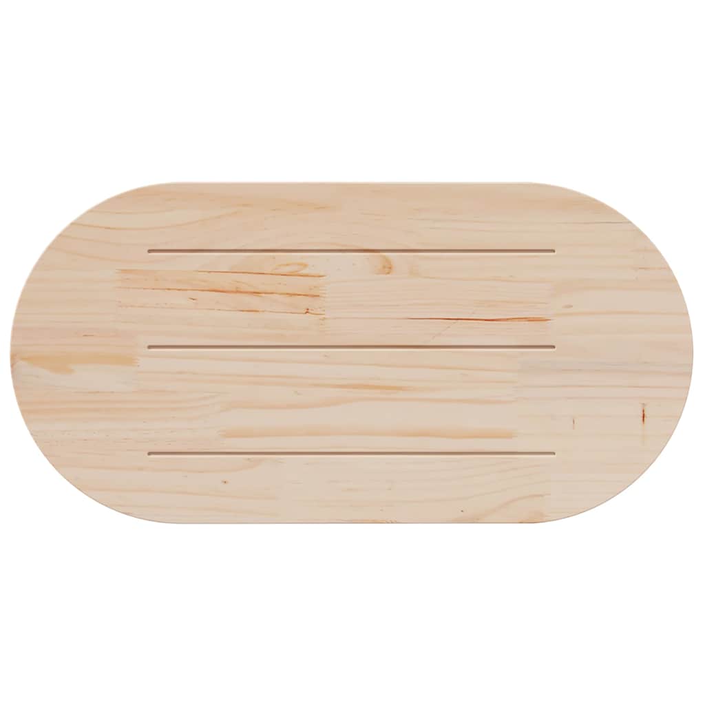 Tischplatte 110x55x2,5 cm Massivholz Kiefer Oval