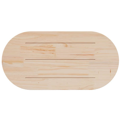 Tischplatte 110x55x2,5 cm Massivholz Kiefer Oval