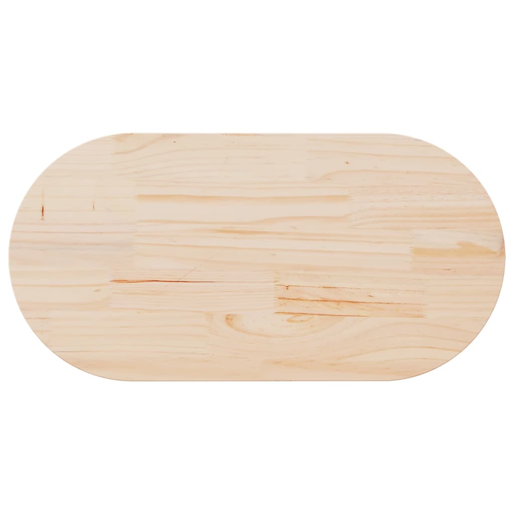 Tischplatte 110x55x2,5 cm Massivholz Kiefer Oval