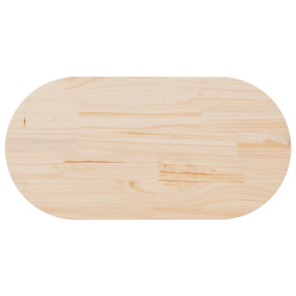 Tischplatte 110x55x2,5 cm Massivholz Kiefer Oval