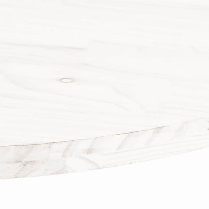 Tischplatte Weiß 110x55x2,5 cm Massivholz Kiefer Oval