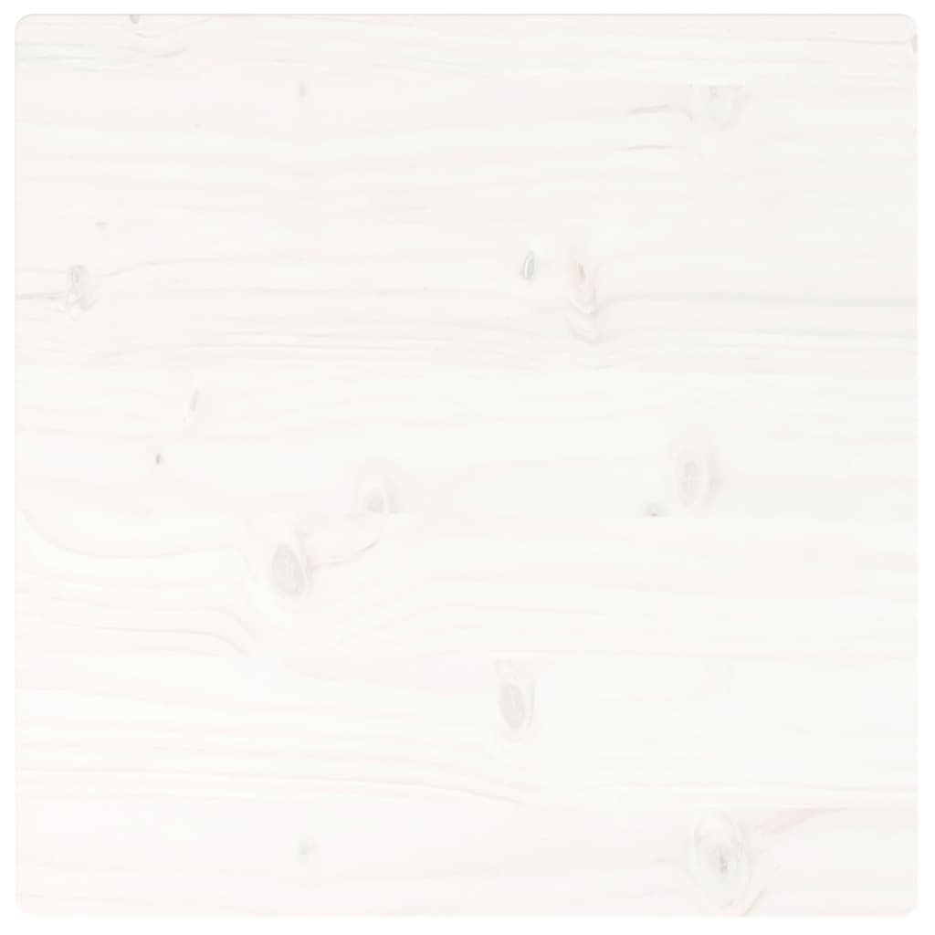 Tischplatte Weiß 40x40x2,5 cm Massivholz Kiefer Quadratisch