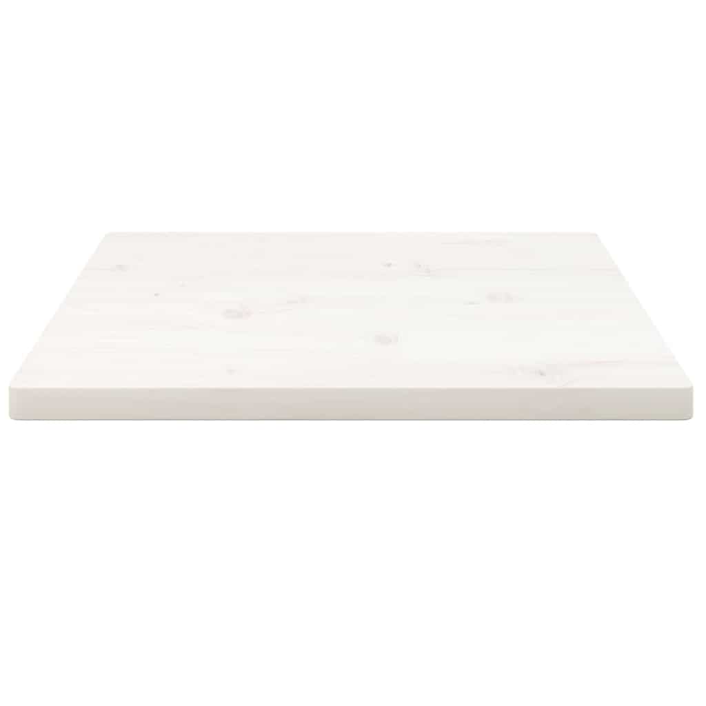 Tischplatte Weiß 50x50x2,5 cm Massivholz Kiefer Quadratisch