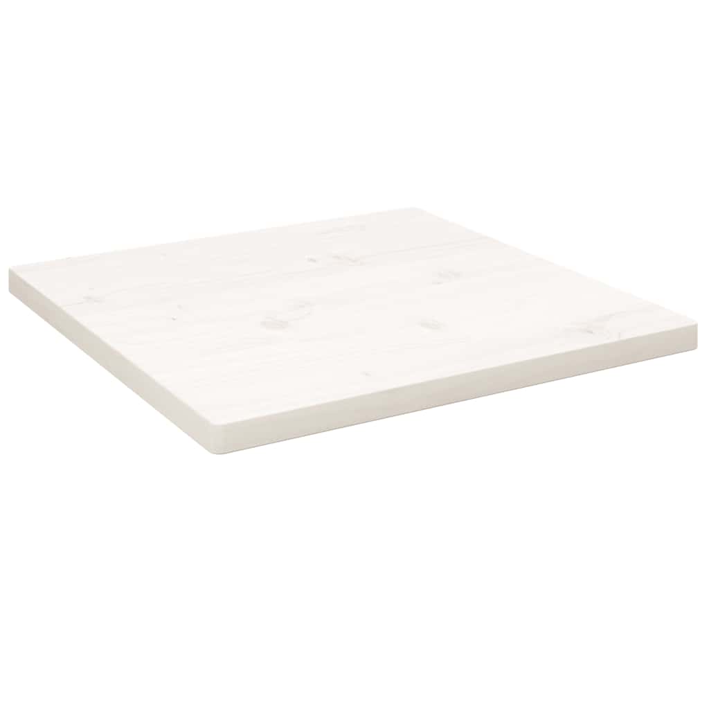 Tischplatte Weiß 60x60x2,5 cm Massivholz Kiefer Quadratisch