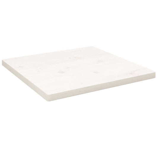 Tischplatte Weiß 60x60x2,5 cm Massivholz Kiefer Quadratisch