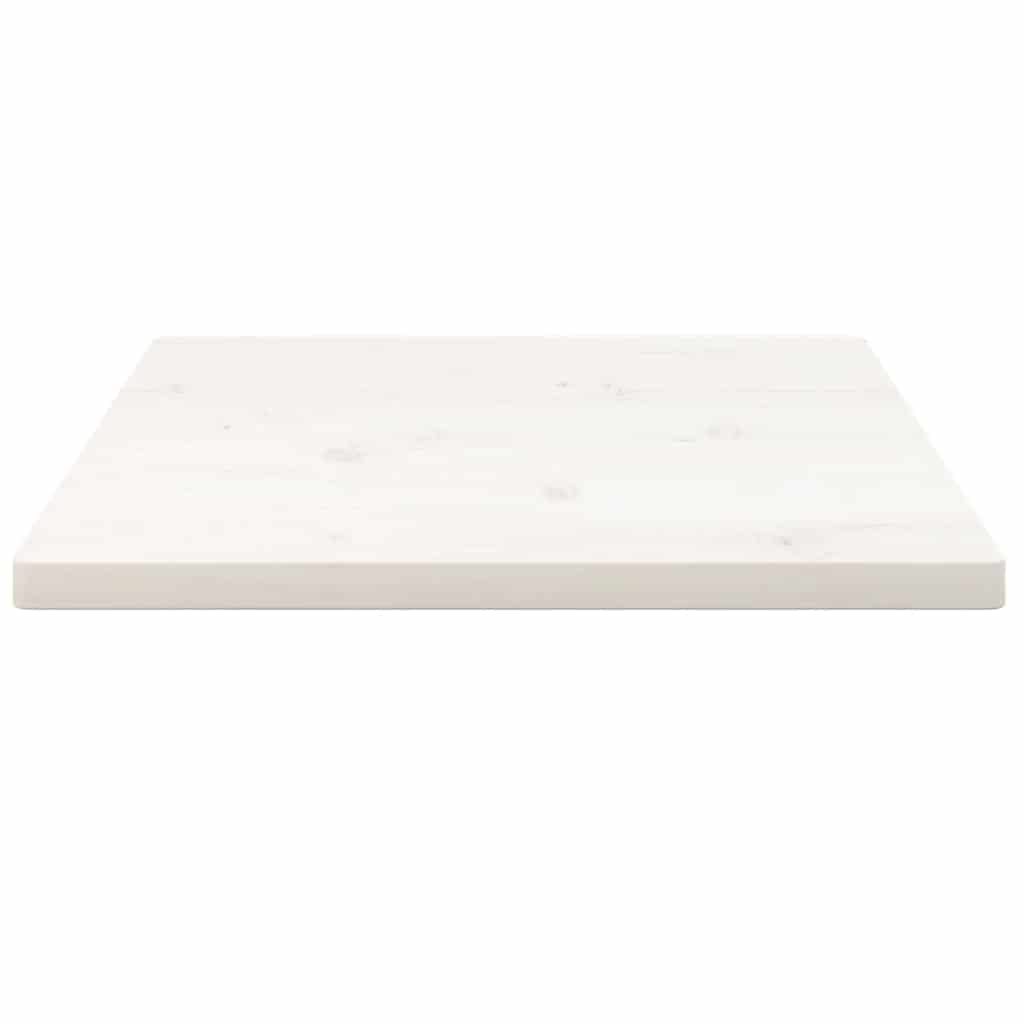 Tischplatte Weiß 60x60x2,5 cm Massivholz Kiefer Quadratisch