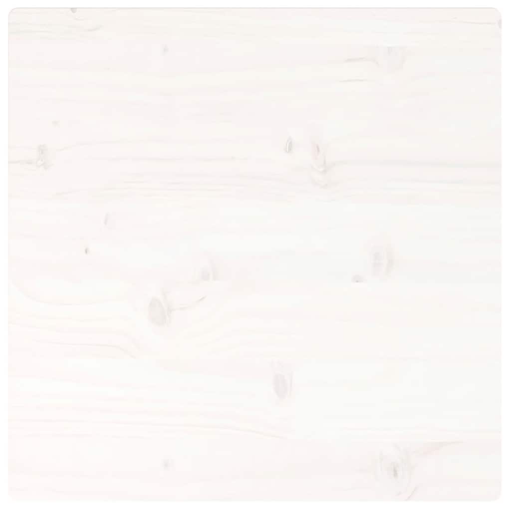 Tischplatte Weiß 60x60x2,5 cm Massivholz Kiefer Quadratisch