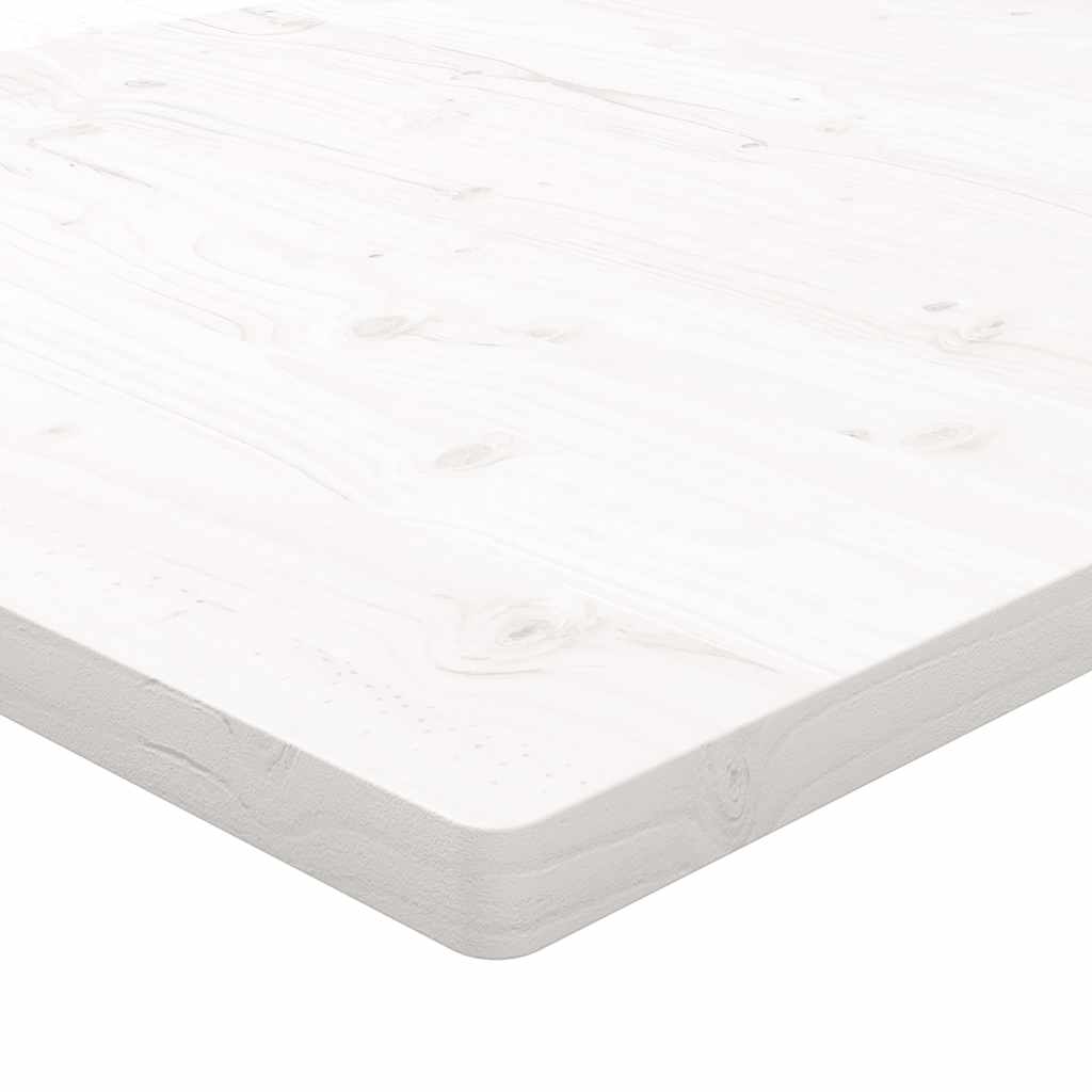 Tischplatte Weiß 60x60x2,5 cm Massivholz Kiefer Quadratisch