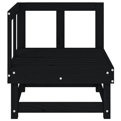 Garten-Ecksofas 2 Stk. Schwarz Massivholz Kiefer