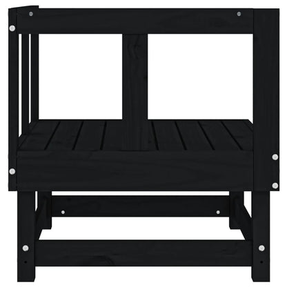 Garten-Ecksofas 2 Stk. Schwarz Massivholz Kiefer