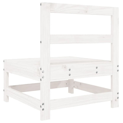 Garten-Mittelsofa Weiß Massivholz Kiefer