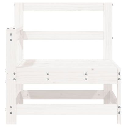 Garten-Ecksofa Weiß Massivholz Kiefer