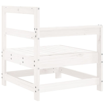 Garten-Ecksofa Weiß Massivholz Kiefer