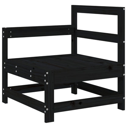 Garten-Ecksofas 2 Stk. Schwarz Massivholz Kiefer