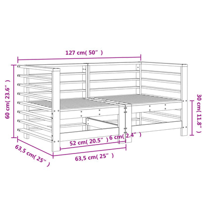 Garten-Ecksofas 2 Stk. Kiefernholz Imprägniert