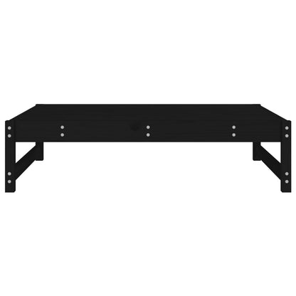Gartenhocker Schwarz 120x80 cm Massivholz Kiefer
