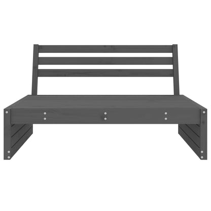 Garten-Mittelsofa Grau 120x80 cm Massivholz Kiefer