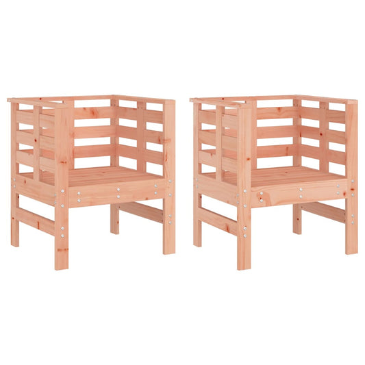Gartenstühle 2 Stk. 61,5x53x71 cm Massivholz Douglasie