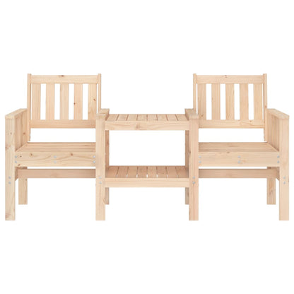 Gartenbank mit Tisch 2-Sitzer Massivholz Kiefer