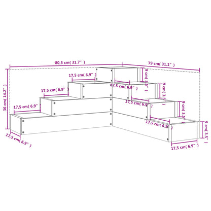 Pflanzentreppe 4 Stufen 80,5x79x36 cm Massivholz Douglasie