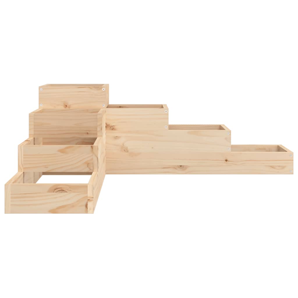 Garten-Pflanzgefäß 4-stufig 106x104,5x36 cm Massivholz Kiefer