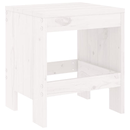 Gartenhocker 2 Stk. Weiß 40x36x45 cm Massivholz Kiefer