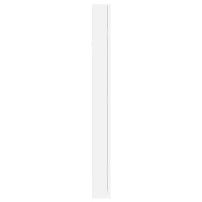 Schmuckschrank mit Spiegel Wandmontage Weiß 30x8,5x90 cm