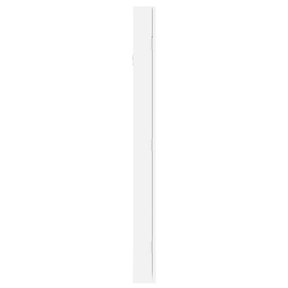 Schmuckschrank mit Spiegel Wandmontage Weiß 30x8,5x106 cm