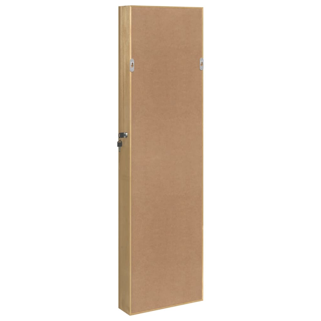 Schmuckschrank mit Spiegel Wandmontage 30x8,5x106 cm