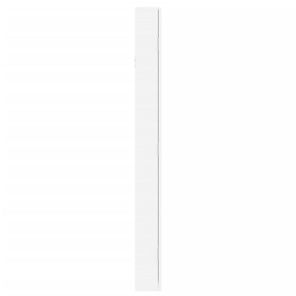 Schmuckschrank mit Spiegel Wandmontage Weiß 37,5x10x106 cm