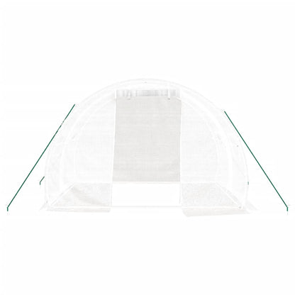 Gewächshaus mit Stahlrahmen Weiß 6 m² 3x2x2 m