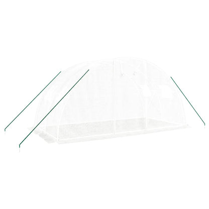 Gewächshaus mit Stahlrahmen Weiß 8 m² 4x2x2 m