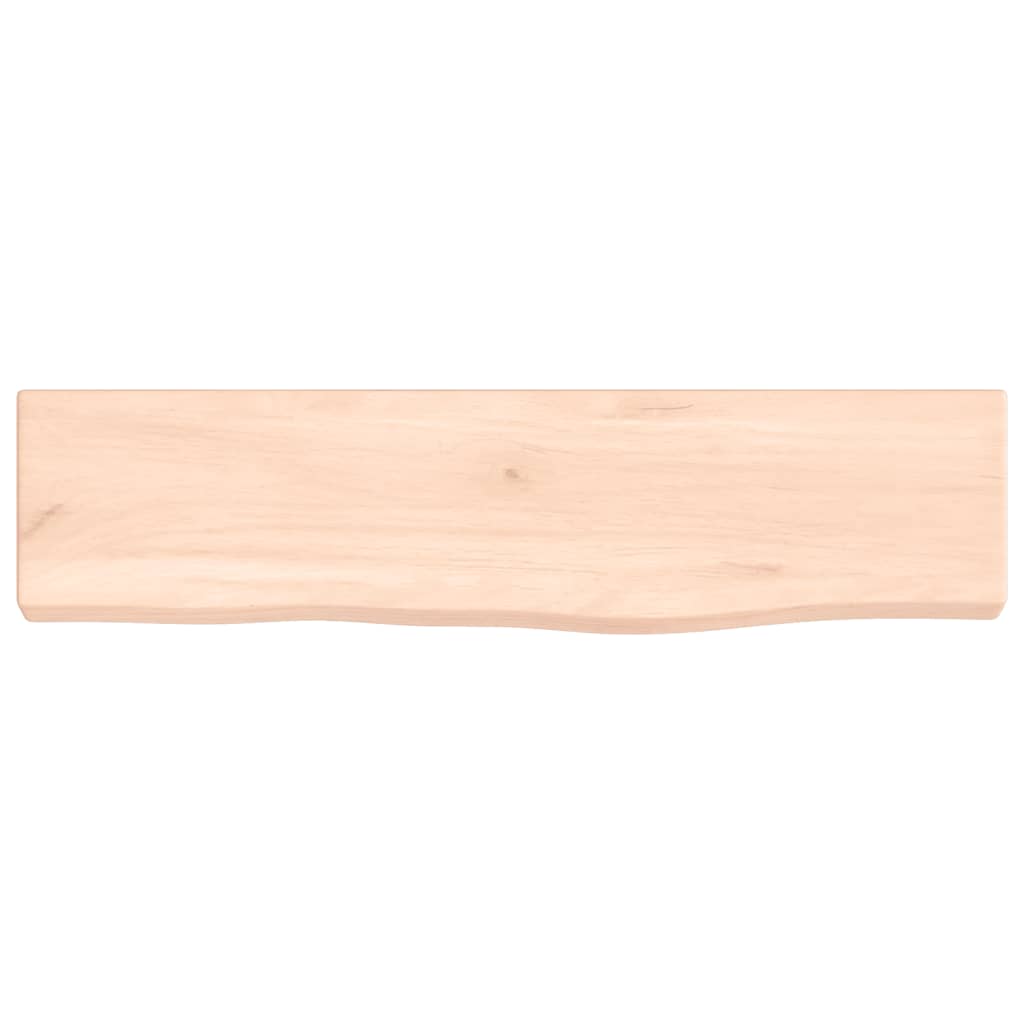 Wandregal 40x10x2 cm Massivholz Eiche Unbehandelt