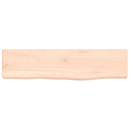 Wandregal 40x10x2 cm Massivholz Eiche Unbehandelt