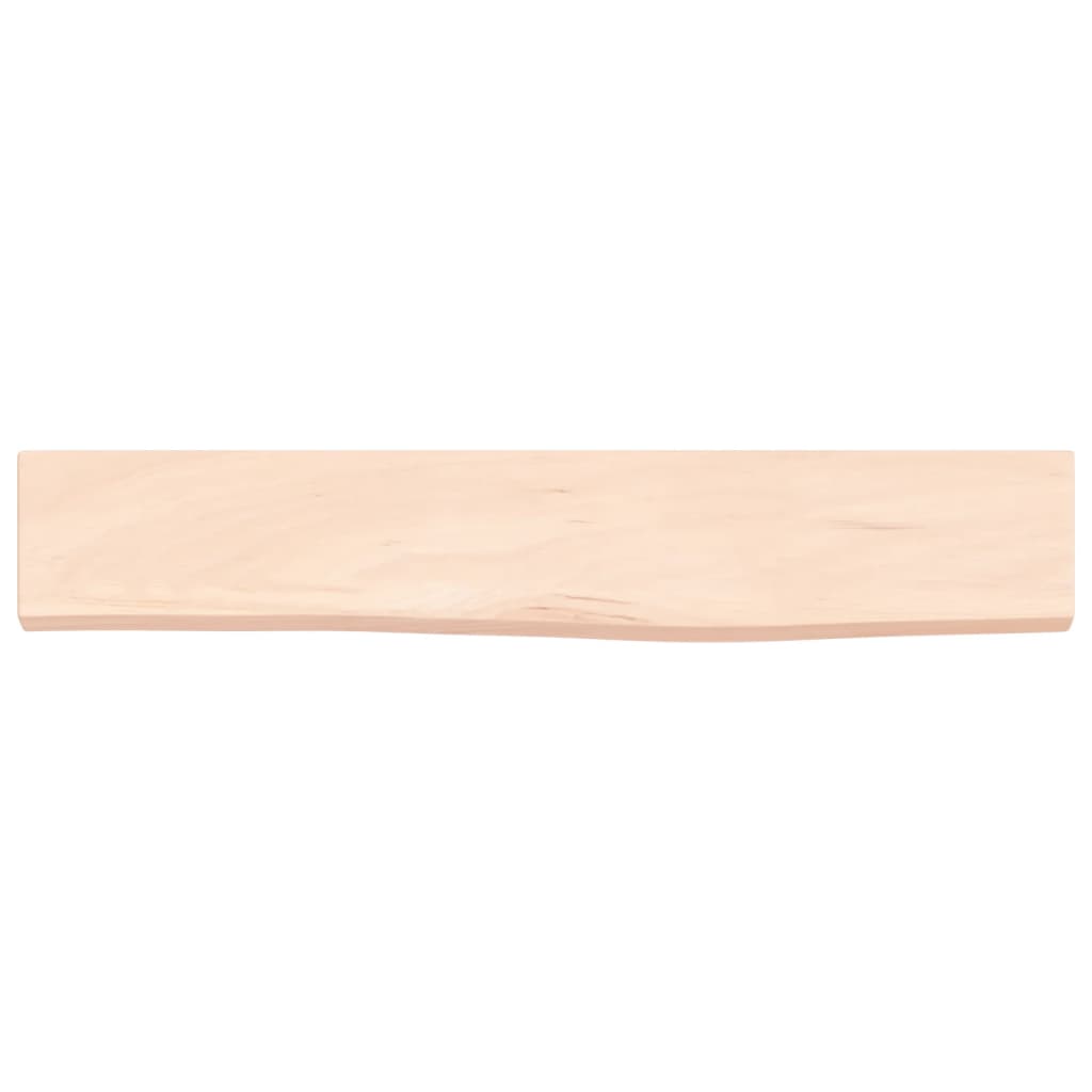 Wandregal 60x10x2 cm Massivholz Eiche Unbehandelt